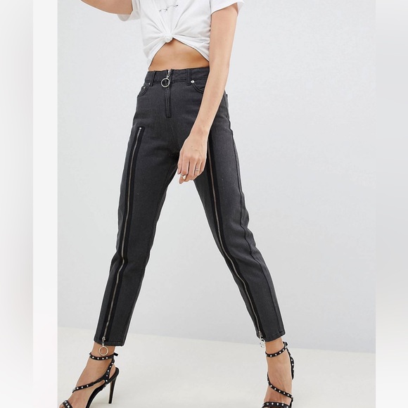 Liquor N Poker Exposed Zip Straight Leg Jeans - Picture 2 of 12